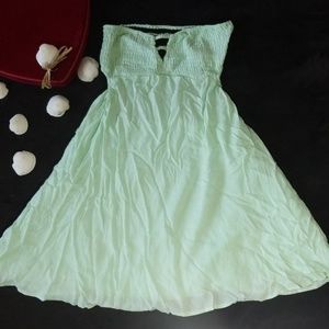 Coral Green Mini Dress